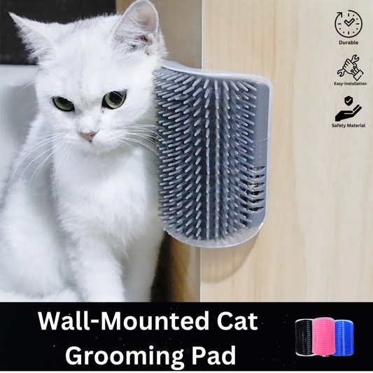 Wall-Mounted Cat Grooming Pad: Self-Grooming & Scratching