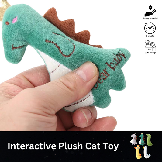 Interactive Plush Cat Toy with Catnip