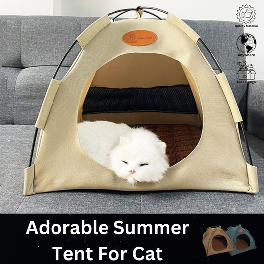 Small Pet Cooling Cave Bed: Adorable Summer Tent